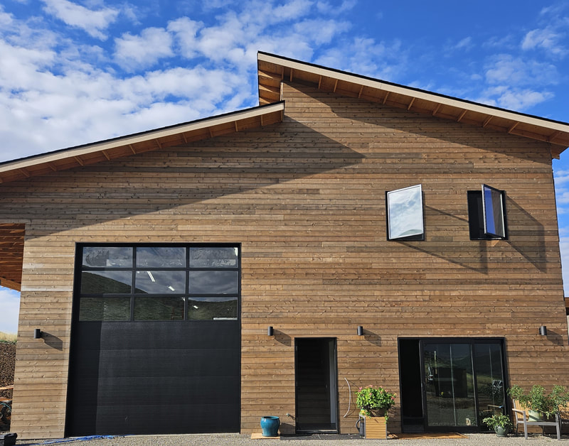 1x6 Shiplap Cedar - 1/8" fine line - Eco Wood Finish.